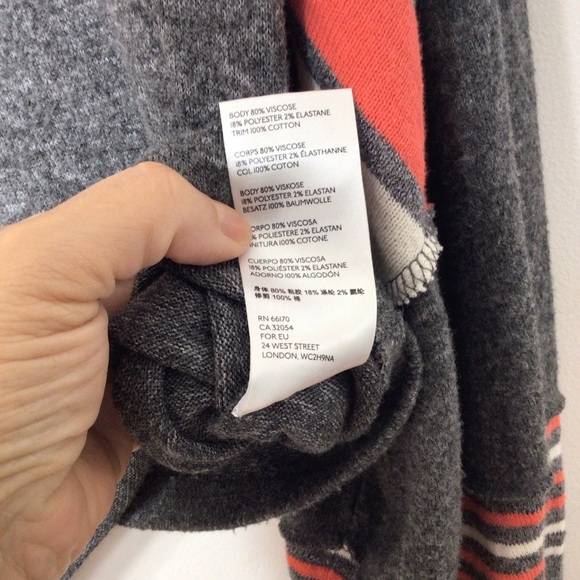 Free People large sweater women grey orange - Picture 8 of 11